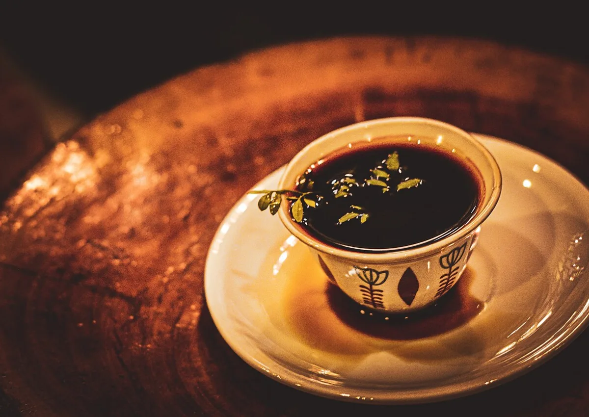 Ethiopian coffee served during a traditional ceremony